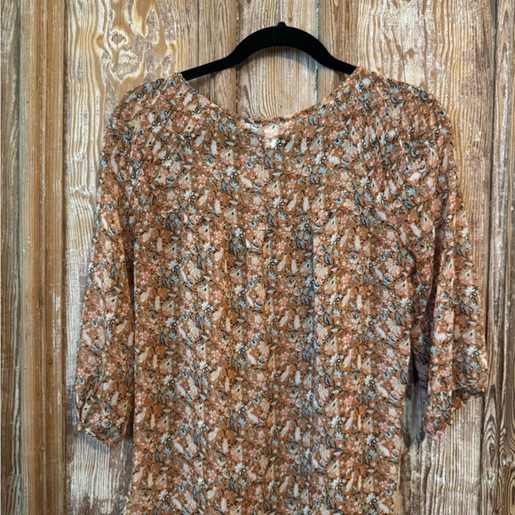 LC Lauren Conrad Multicolor Textured Top - Picture 2 of 3